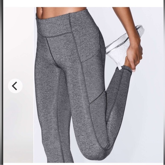 Lululemon Speed Up Tight *28" Size 4 Heathered Black - Picture 4 of 9